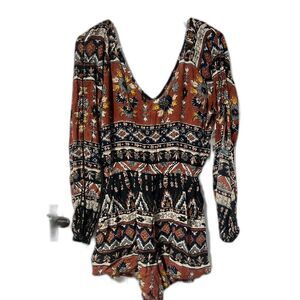 NWT Billabong Isle of the Heart long sleeve romper size medium